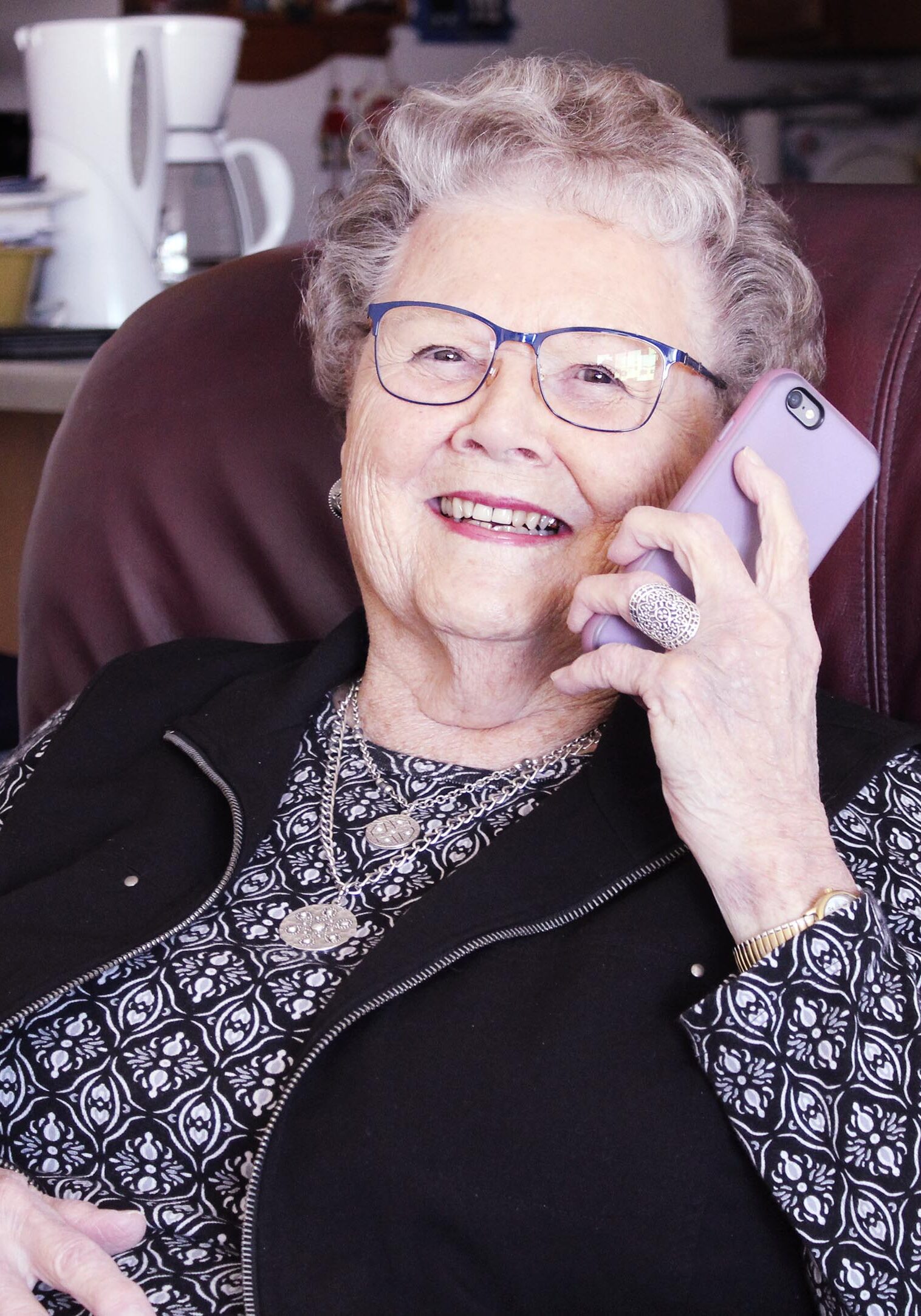 Betty Fredman during the phone connections program